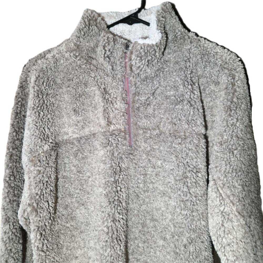 True Grit sherpa pullover, Unisex, Women's medium, Men's small, quarter-zip Fall